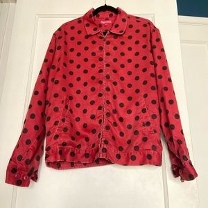 Supreme 100% Rayon Polka Dot Work Jacket, size Medium